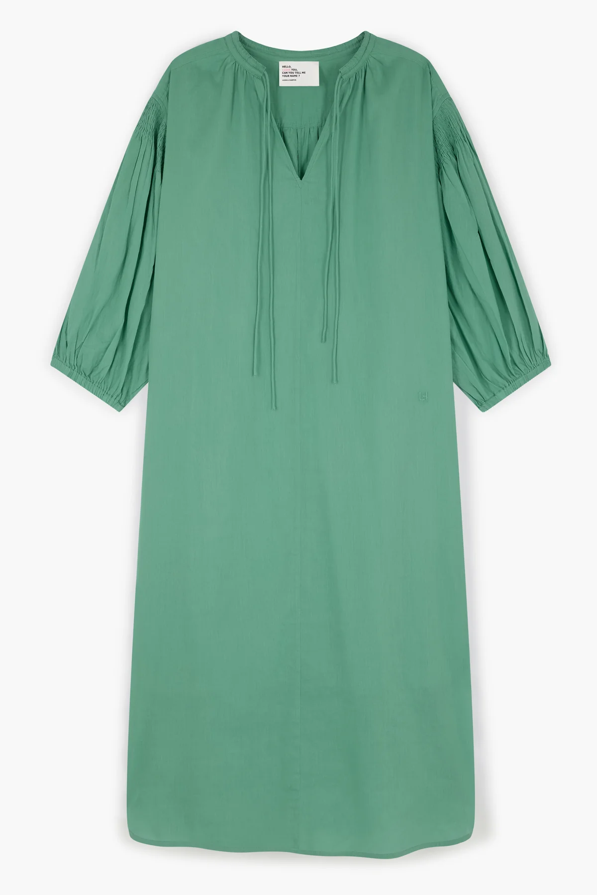 Leon & Harper Rire Plain Dress - Celadon