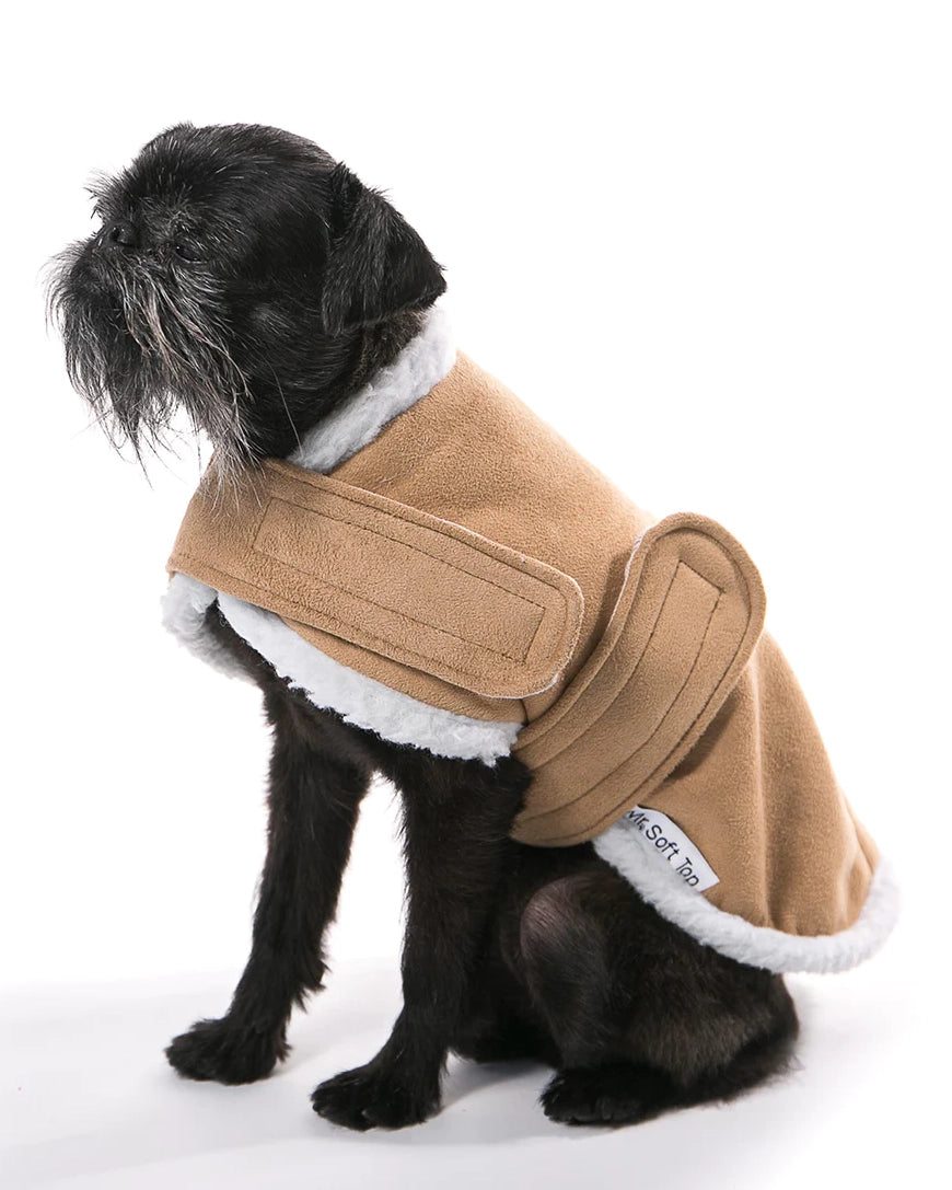 Mr Soft Top Sherpa Coat - Tan