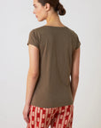 Leon & Harper Tonton Medial T-Shirt - Khaki