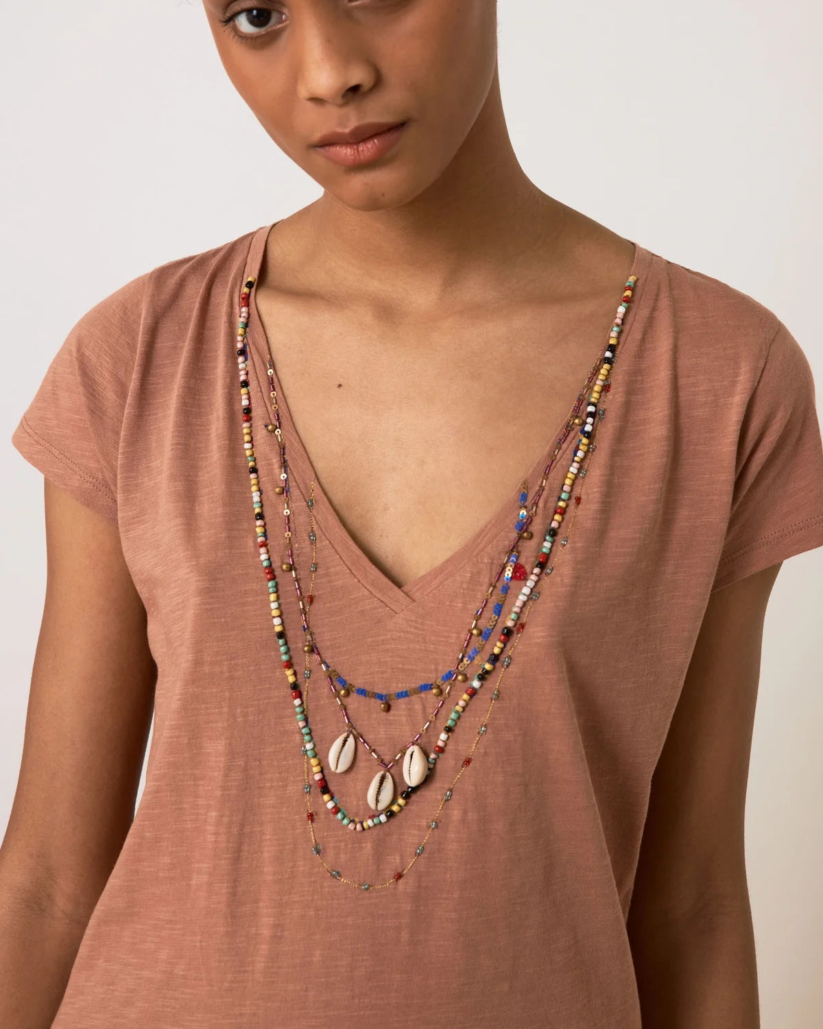 Leon & Harper Tonton Shell T-Shirt - Peach