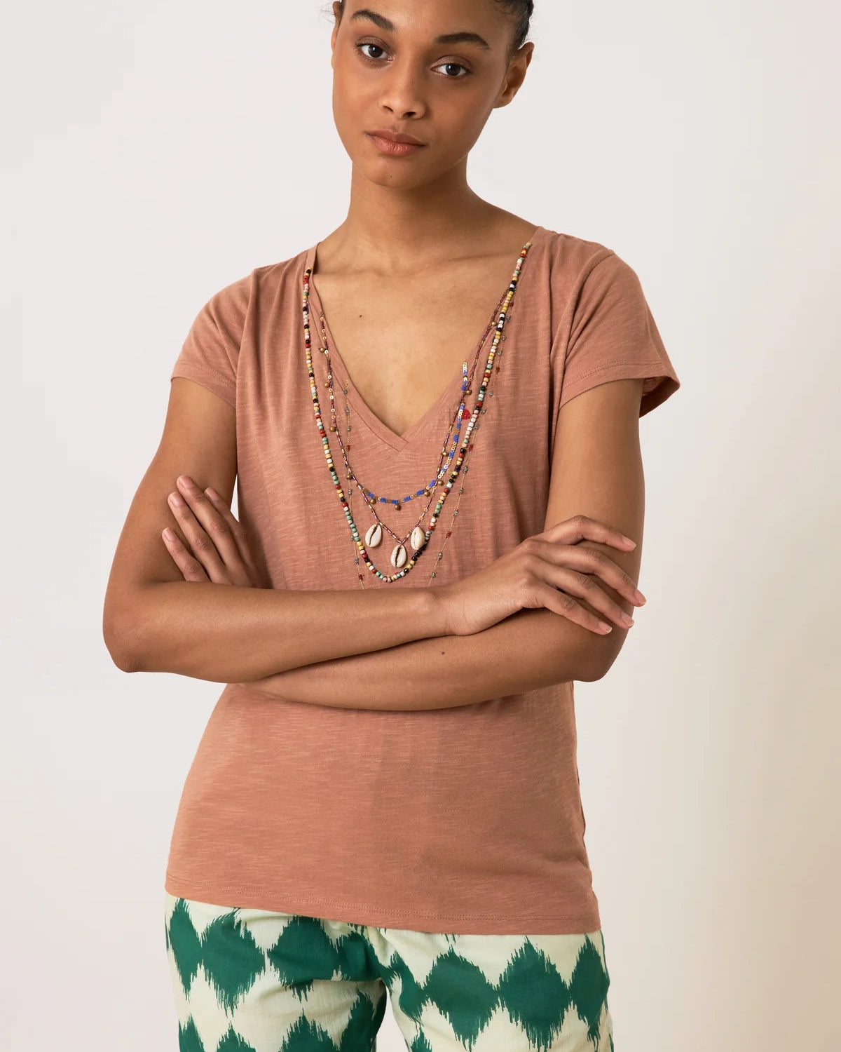 Leon & Harper Tonton Shell T-Shirt - Peach