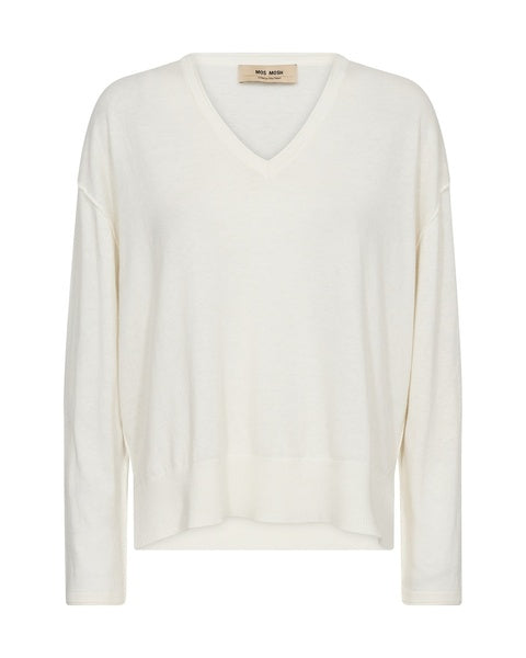 Mos Mosh Tani V-Neck Knit - Ecru