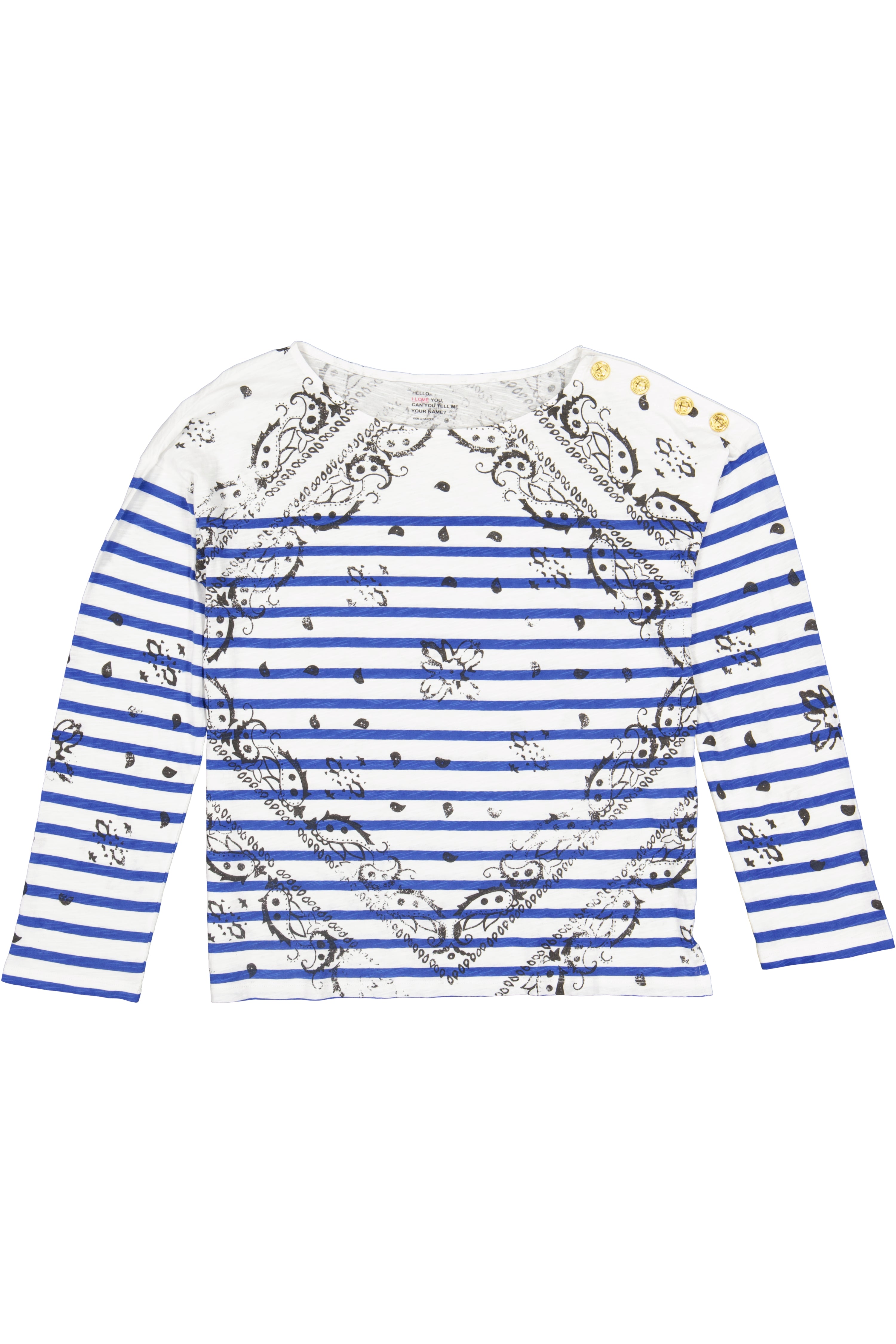 Leon & HarperThilla Paisley T-shirt - Blue