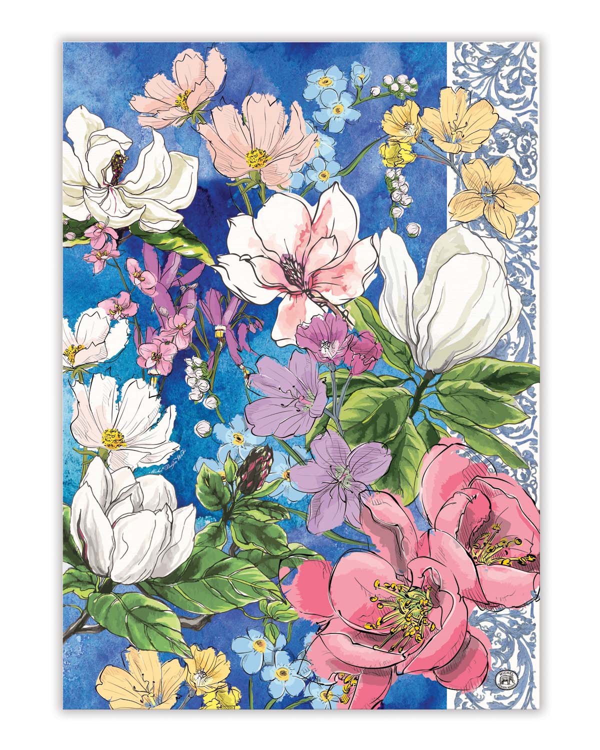 Michel Designs Works Magnolia Tea Towel