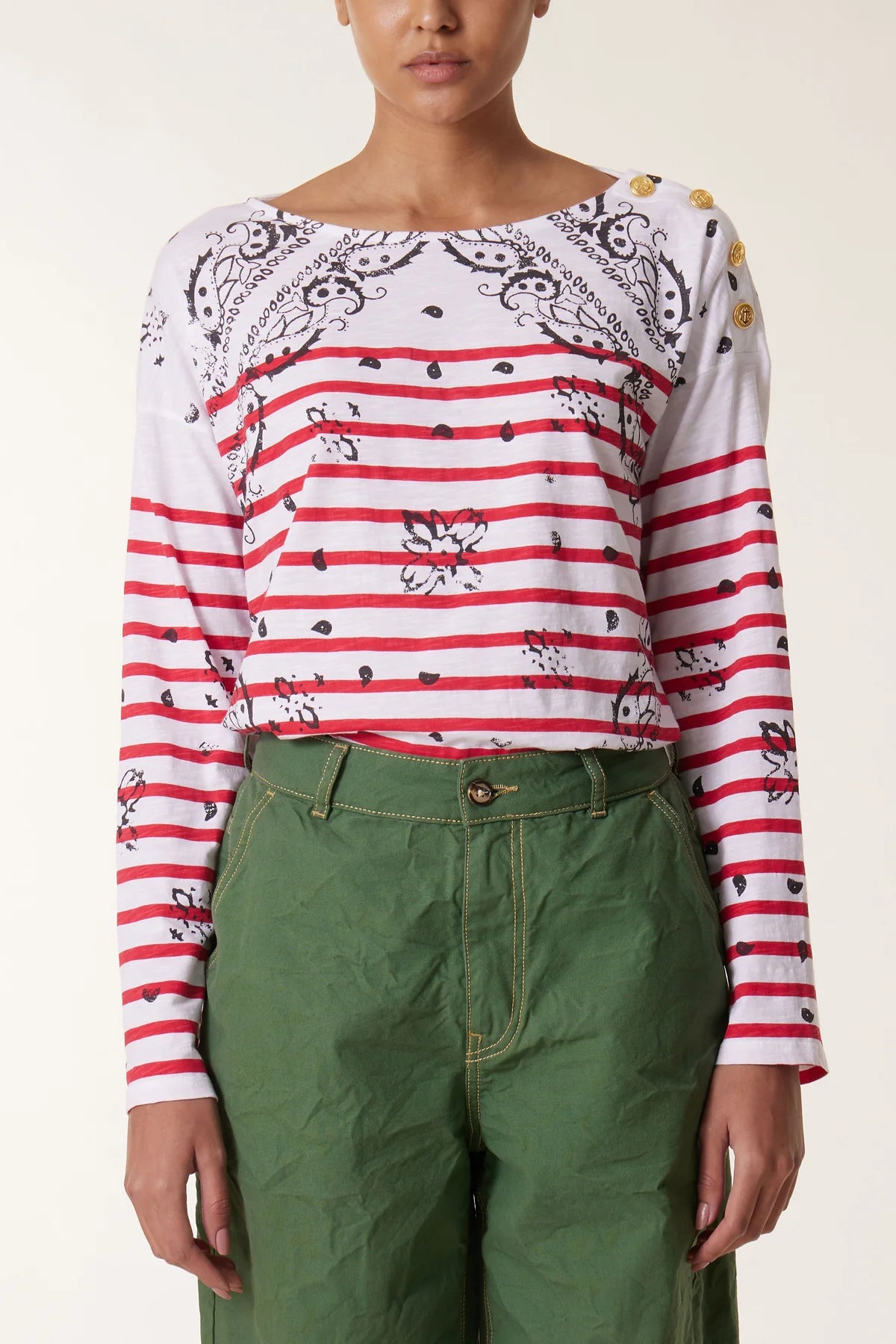 Leon & HarperThilla Paisley T-shirt - Red