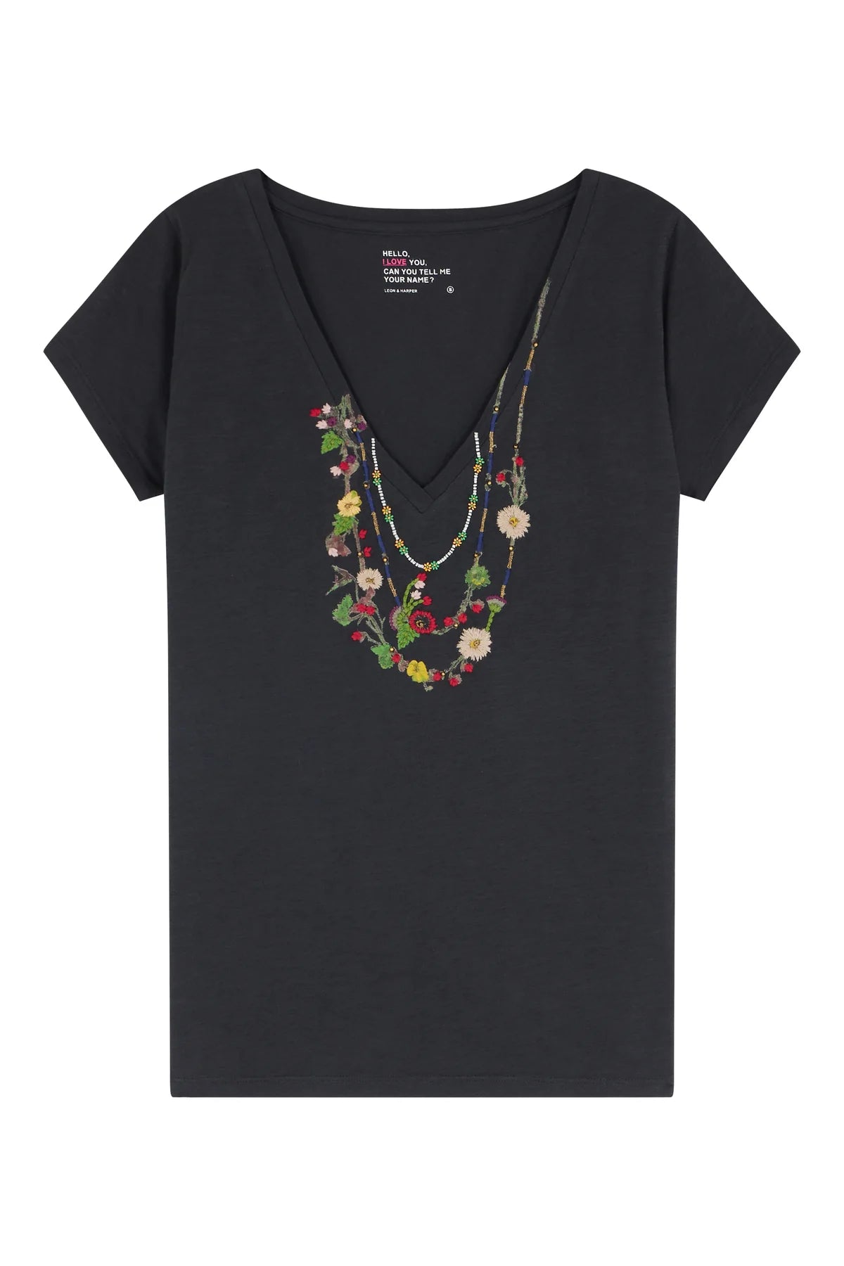 Leon & Harper Tonton Spring T Shirt - Carbone