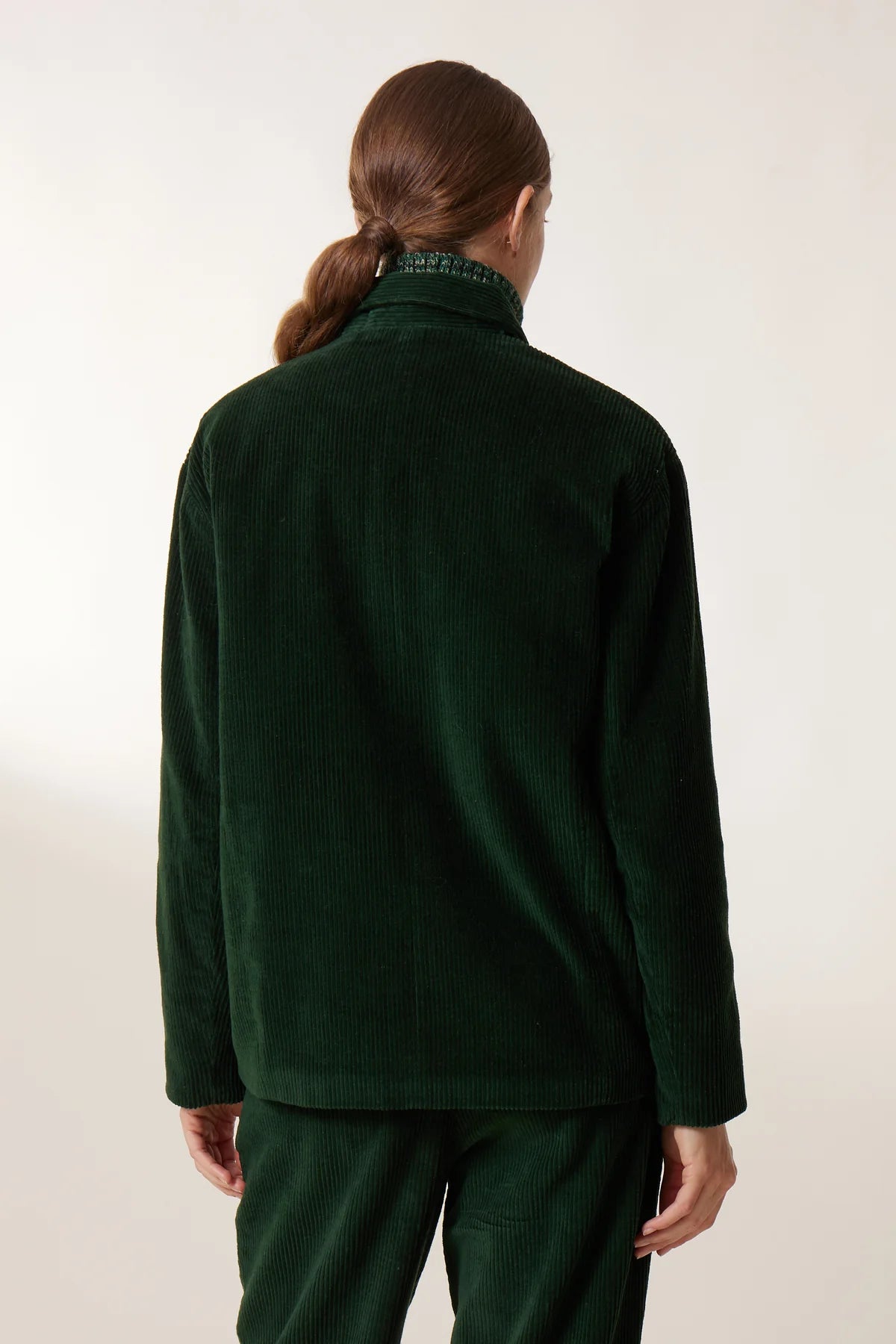 Leon & Harper Viviane Jacket - Green Corduroy