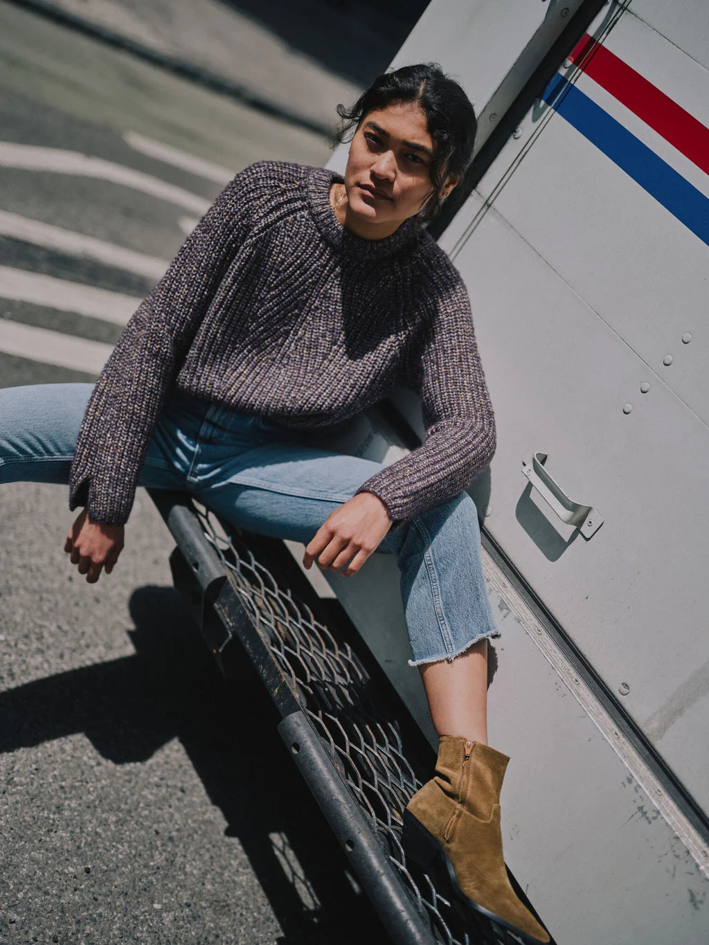 Mos Mosh HEYANNO Feel Vita Knit Jersey - Indigo Navy