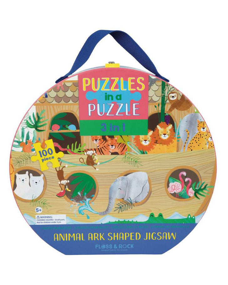 Floss & Rock Animal Ark 3 In 1 100 pce Puzzle Age 5+
