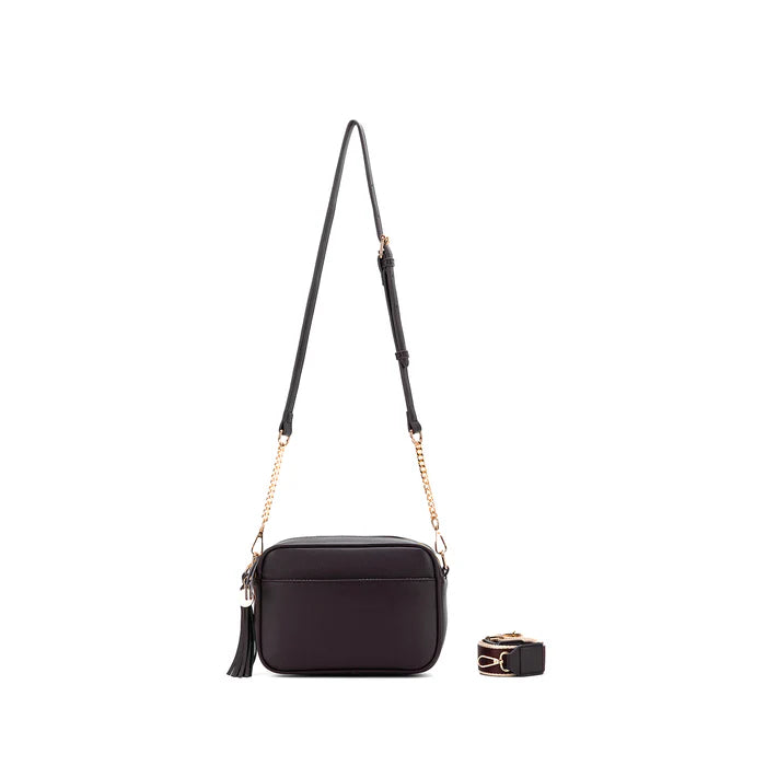Black Caviar Indie Cross Body Bag - Aubergine