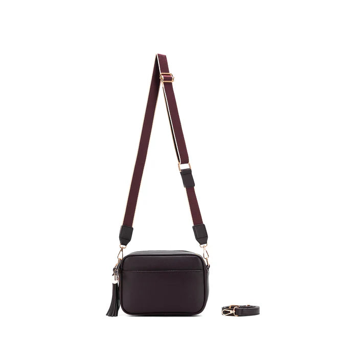 Black Caviar Indie Cross Body Bag - Aubergine