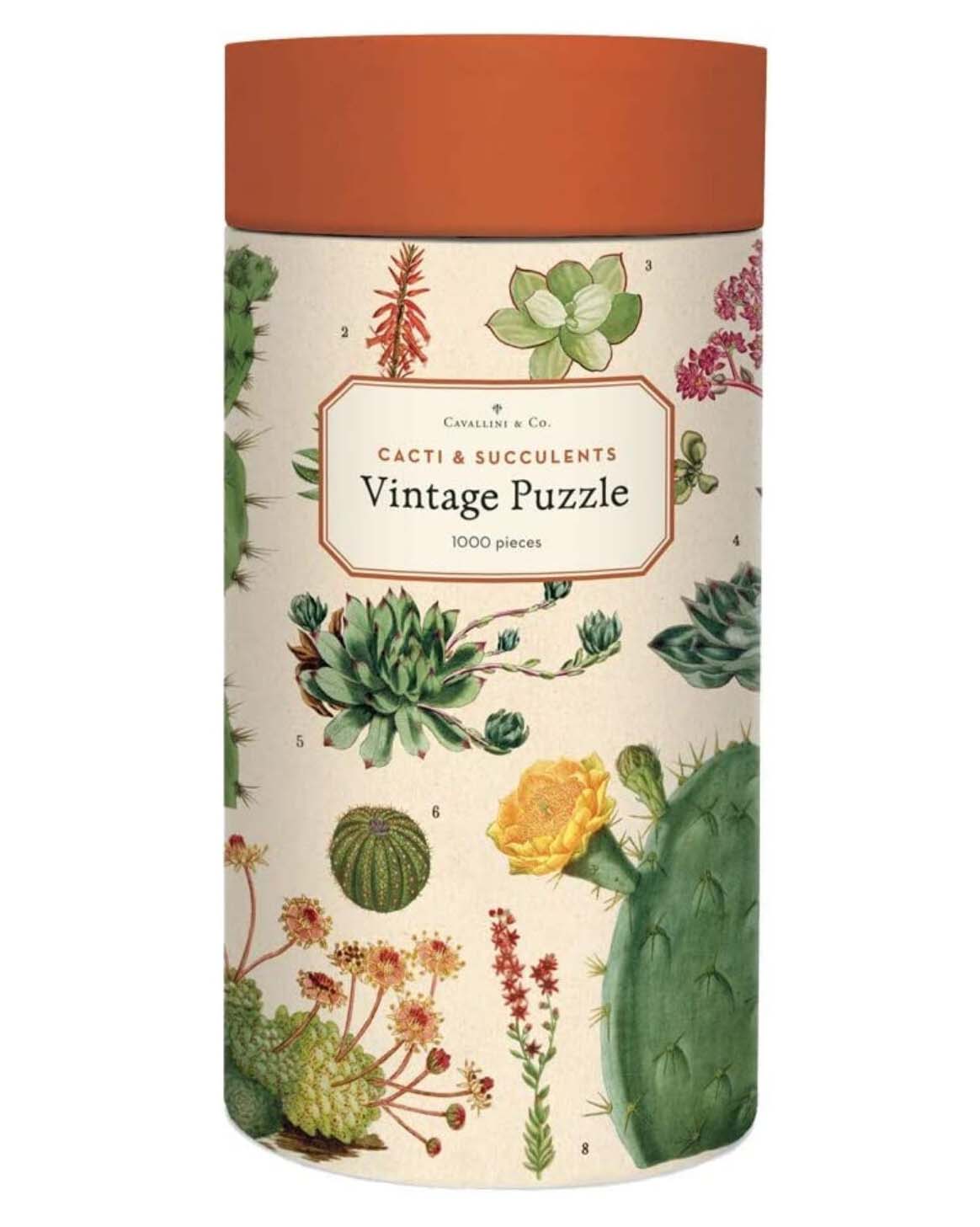 Cavallini & Co Cacti & Succulents 1000 Piece Vintage Puzzle