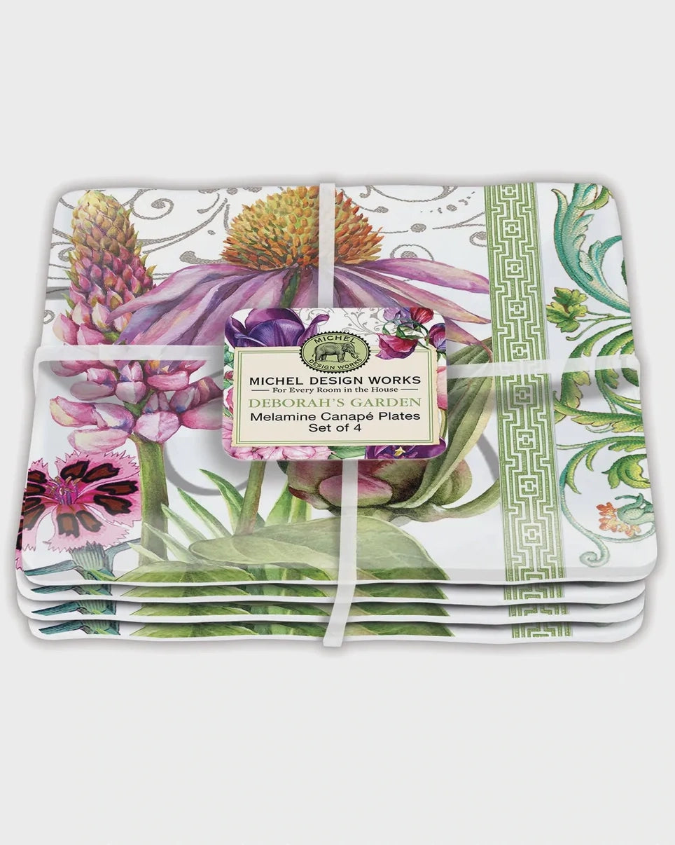 Michel Design Works Deborah's Garden Melamine Canape Plate