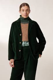 Leon & Harper Viviane Jacket - Green Corduroy