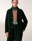 Leon & Harper Viviane Jacket - Green Corduroy