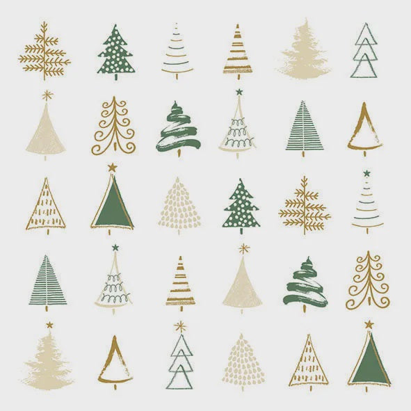 Christmas Luncheon Tree Doodles Napkins - 20 pcs