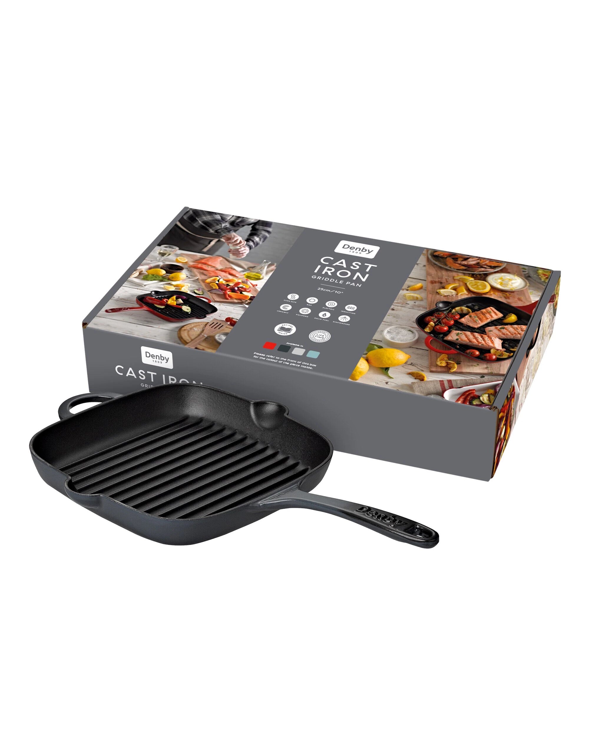 Denby Halo Cast Iron Griddle Pan