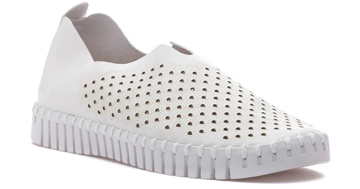 Ilse Jacobsen Tulip Microfibre Flats -  White