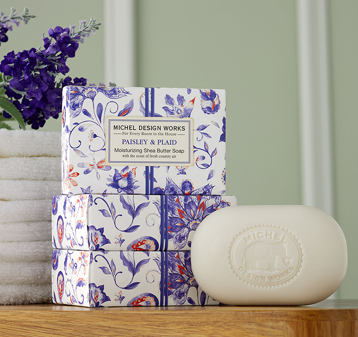 Michel Design Works Paisley & Plaid Boxed Soap