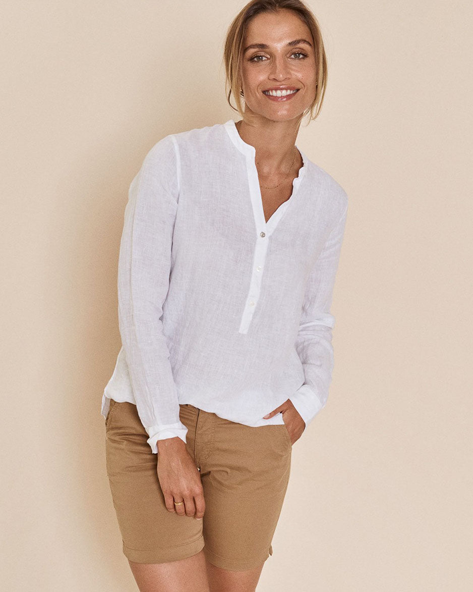 Mos Mosh Danna Linen Blouse White