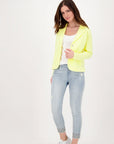 Monari Knitted Jacket Patch Pocket - Sunshine