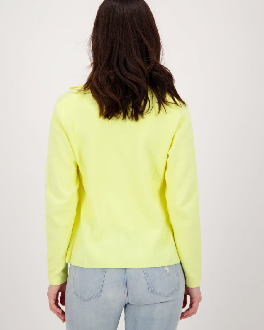 Monari Knitted Jacket Patch Pocket - Sunshine