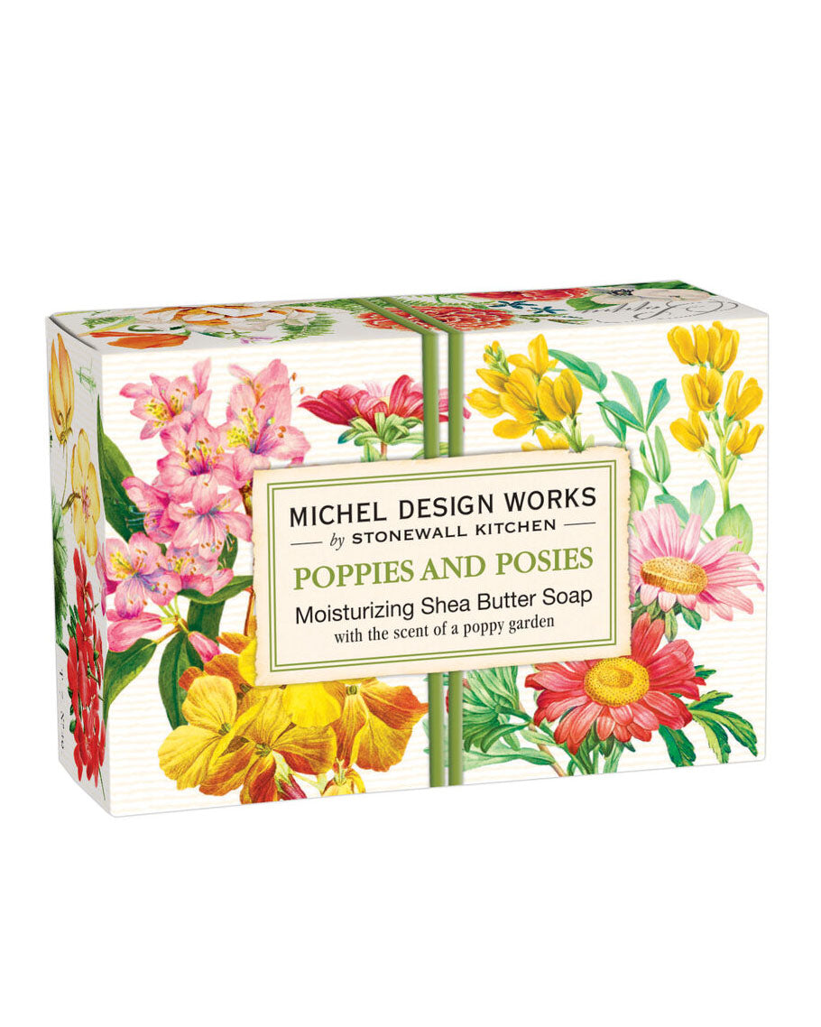Michel Design Works Poppies & Posies Boxed Single Soap