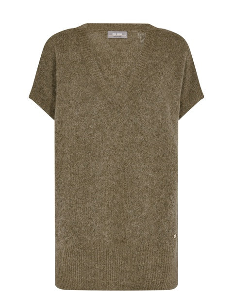 Mos Mosh Chia Knit Slipover Vest - Capers Green