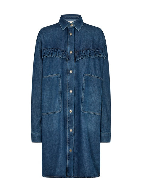 Mos Mosh Chase Frill Dress - Denim