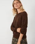 Leon & Harper Baby Alpaca/Merino Jumper - Brown