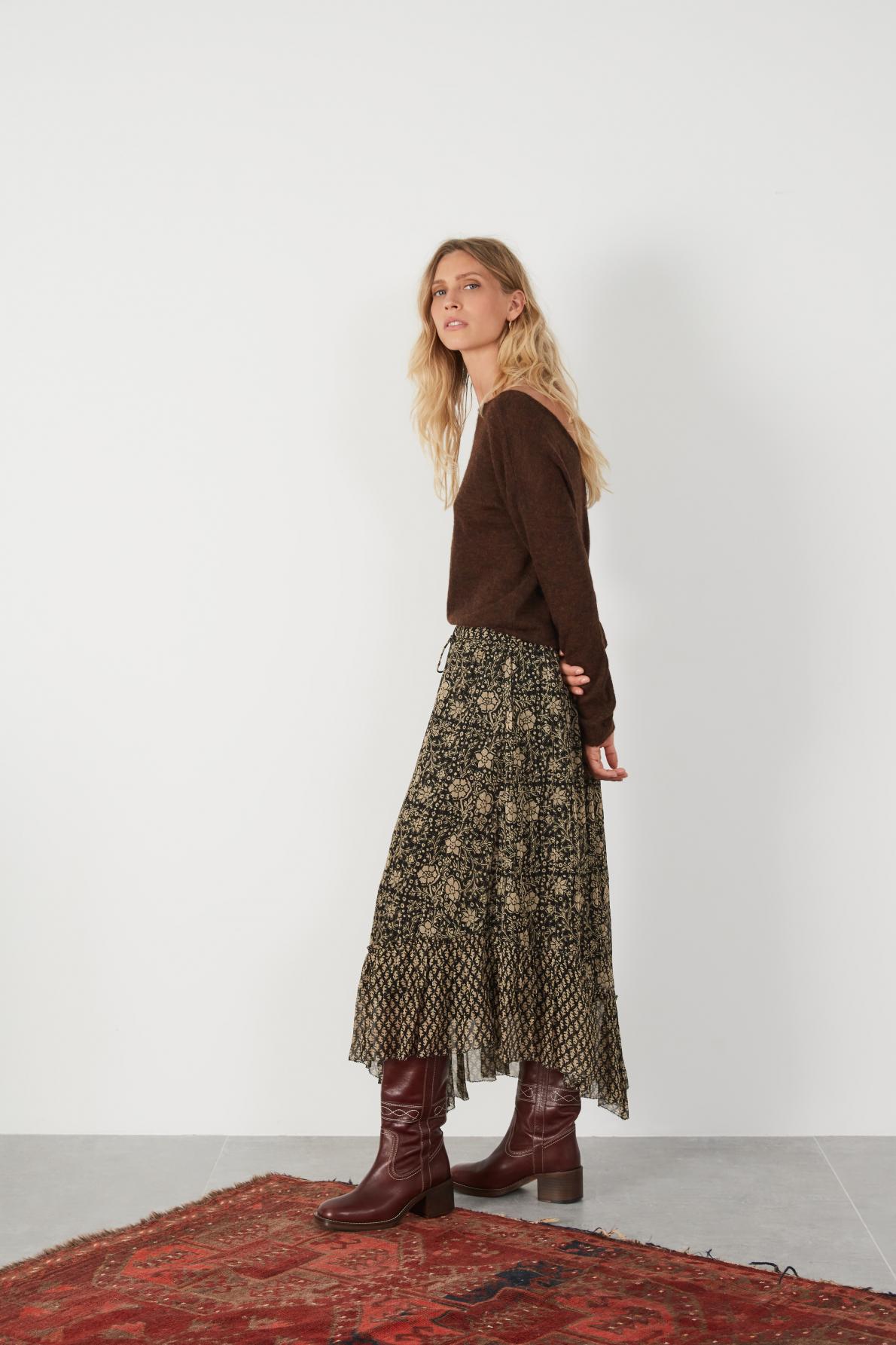 Leon & Harper Baby Alpaca/Merino Jumper - Brown