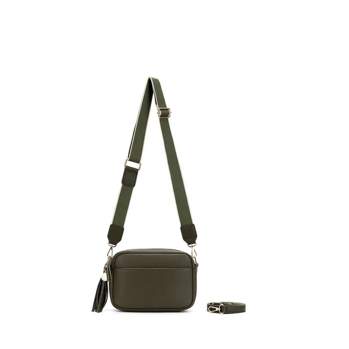 Black Caviar Indie Cross Body Bag - Dark Olive