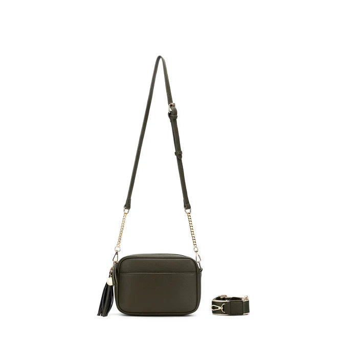 Black Caviar Indie Cross Body Bag - Dark Olive