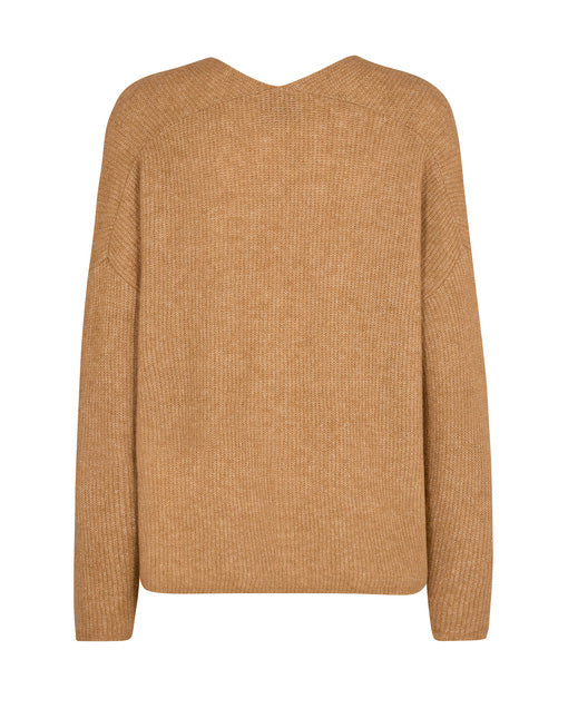 Mos Mosh Thora V-Neck Knit - Chipmunk