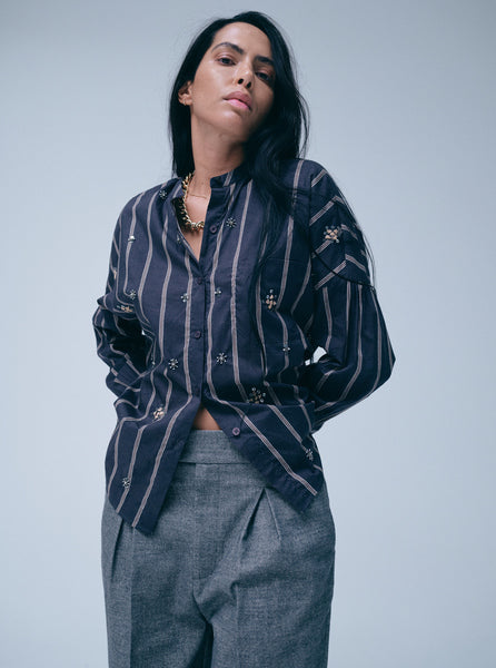 Mos Mosh Heyanno Trace Stripe Shirt