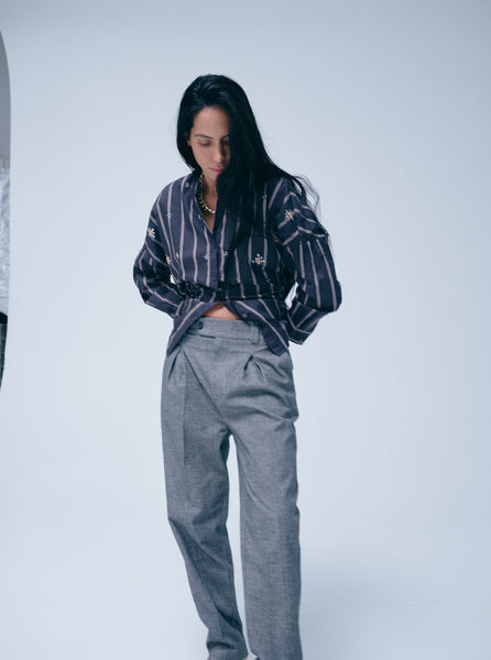 Mos Mosh Heyanno Trace Stripe Shirt