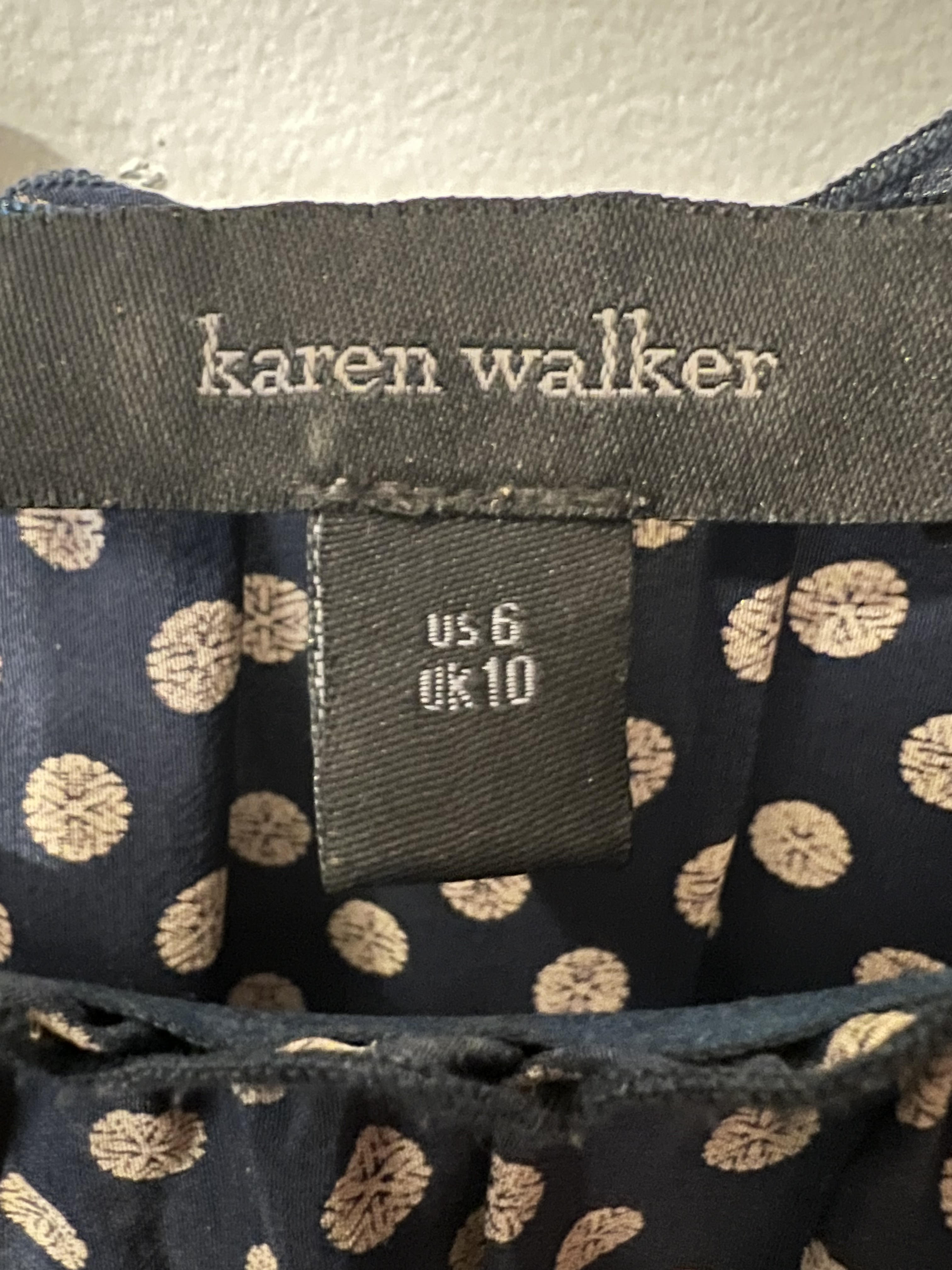Karen Walker Vintage Silk Dress - Frill Hem