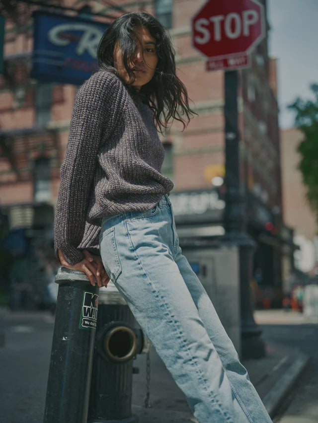 Mos Mosh HEYANNO Feel Vita Knit Jersey - Indigo Navy