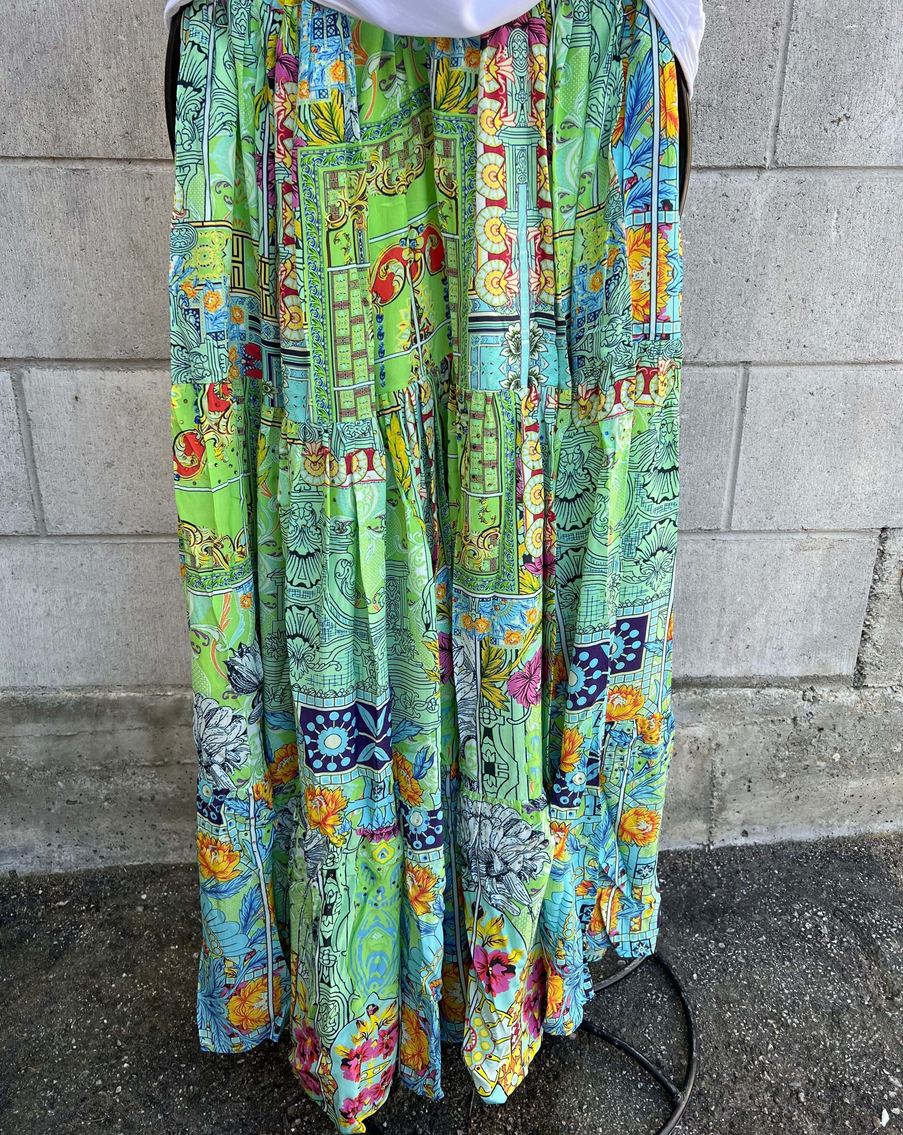 INOA Silk Vanda Silk Skirt - Capri