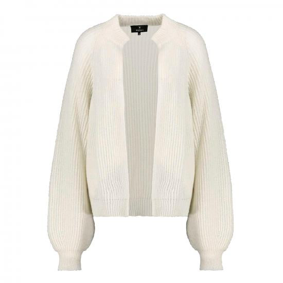 Monari Fishermans Rib Cardigan - Off White