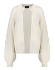 Monari Fishermans Rib Cardigan - Off White