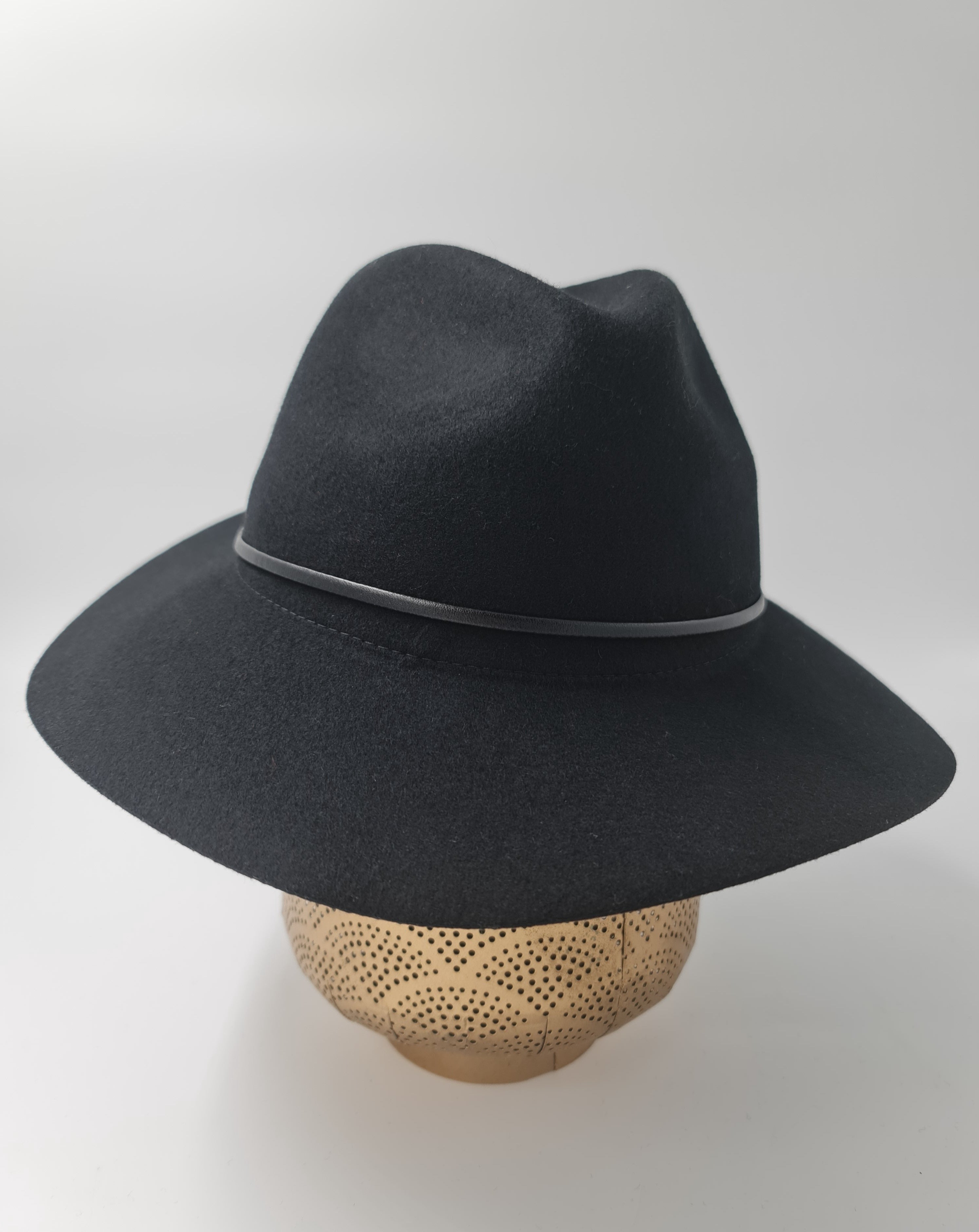 Free Spirit Panama Soft Brim Wool Hat Black