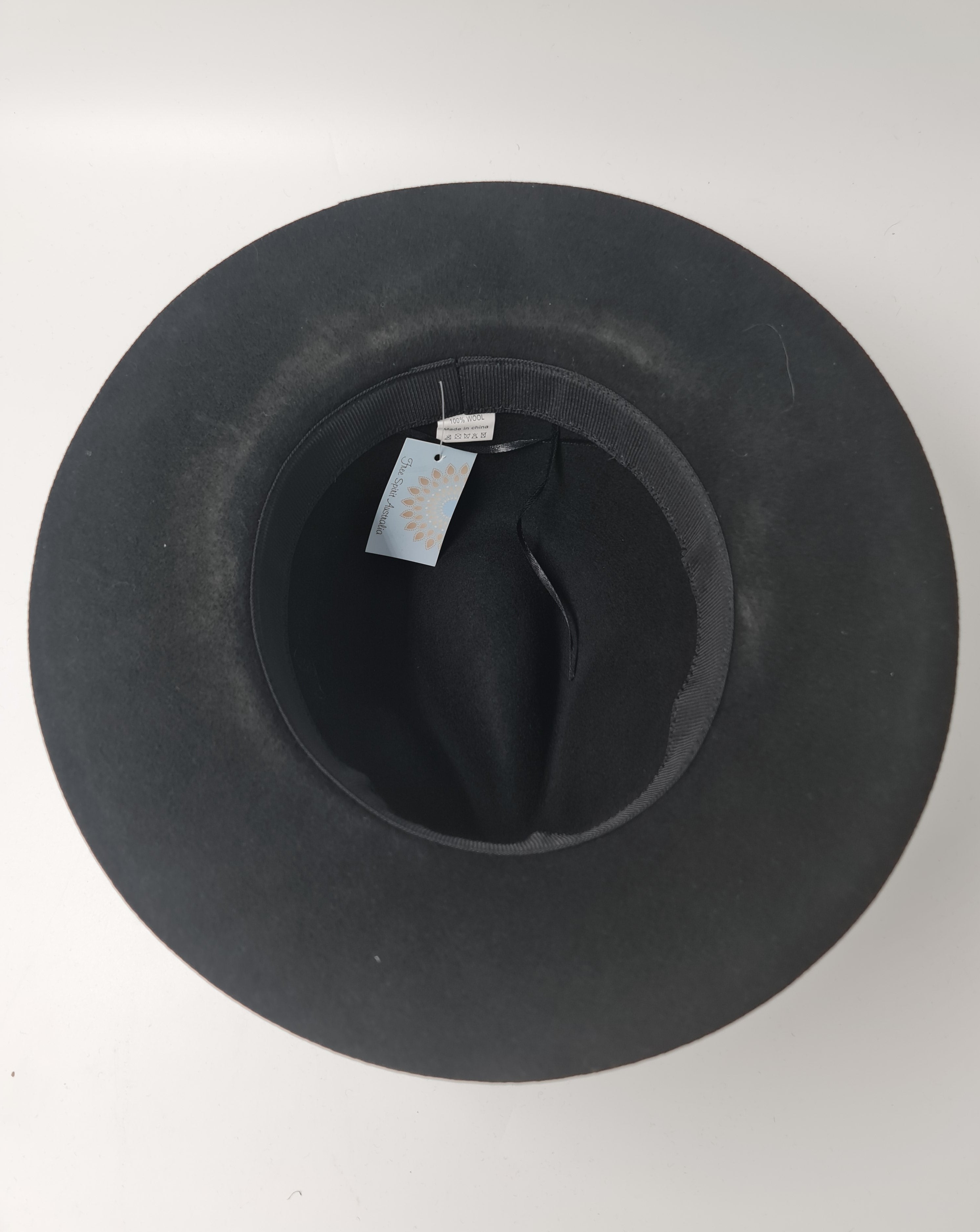 Free Spirit Panama Soft Brim Wool Hat Black