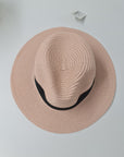 Free Spirit Classic Panama Summer Hat-Nude Pink