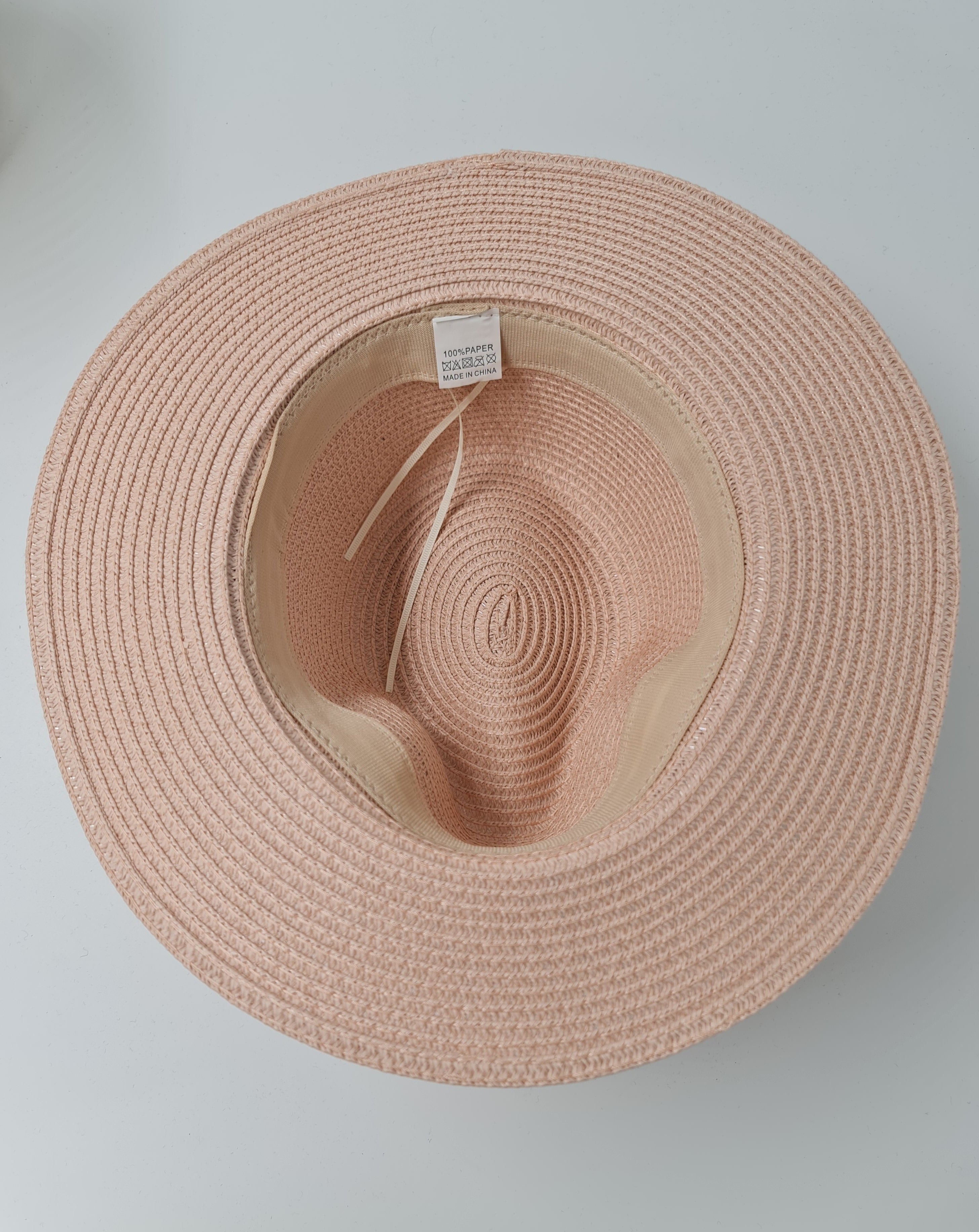 Free Spirit Classic Panama Summer Hat-Nude Pink