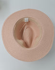 Free Spirit Classic Panama Summer Hat-Nude Pink