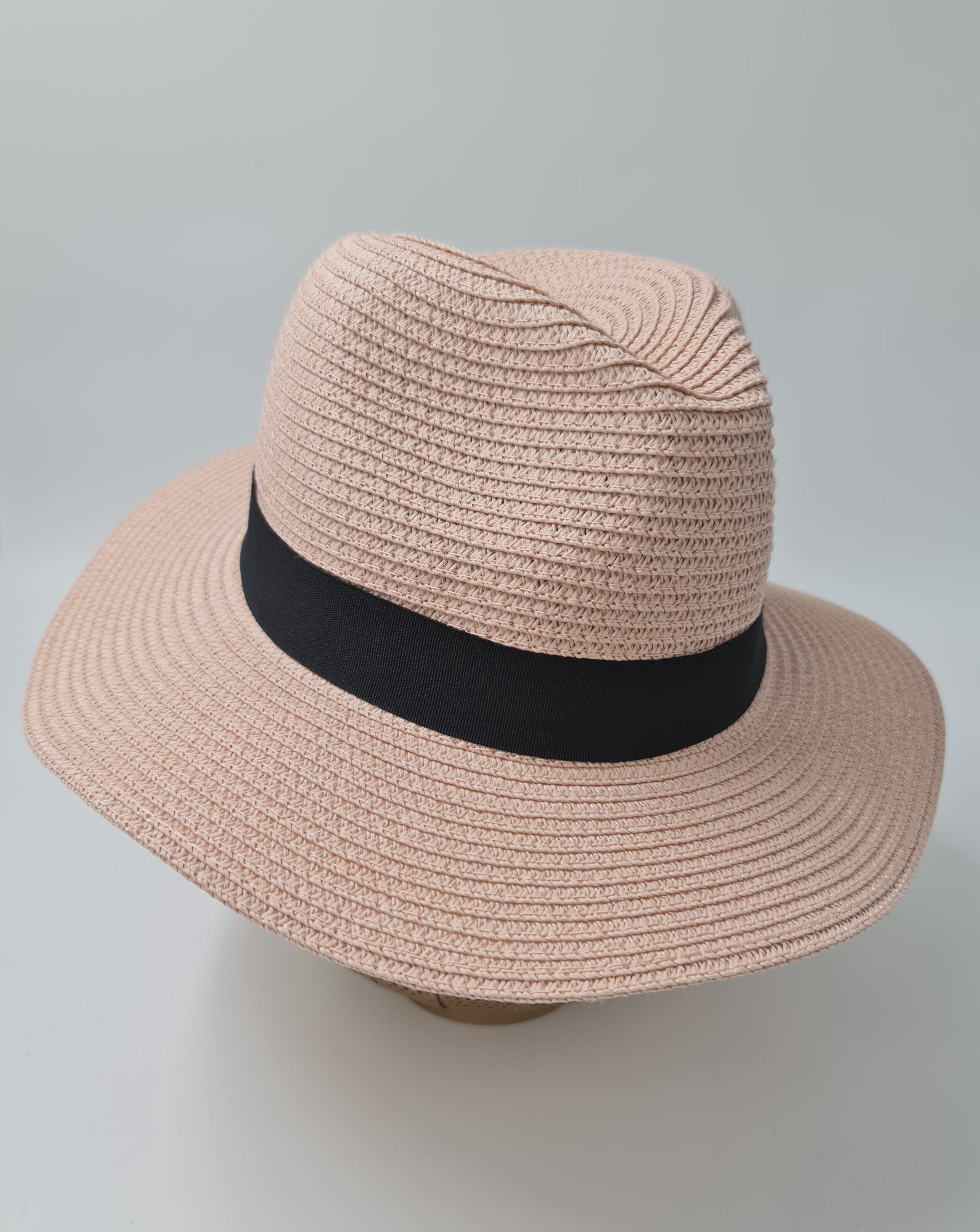 Free Spirit Classic Panama Summer Hat-Nude Pink