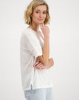 Monari Linen T Shirt - Off White