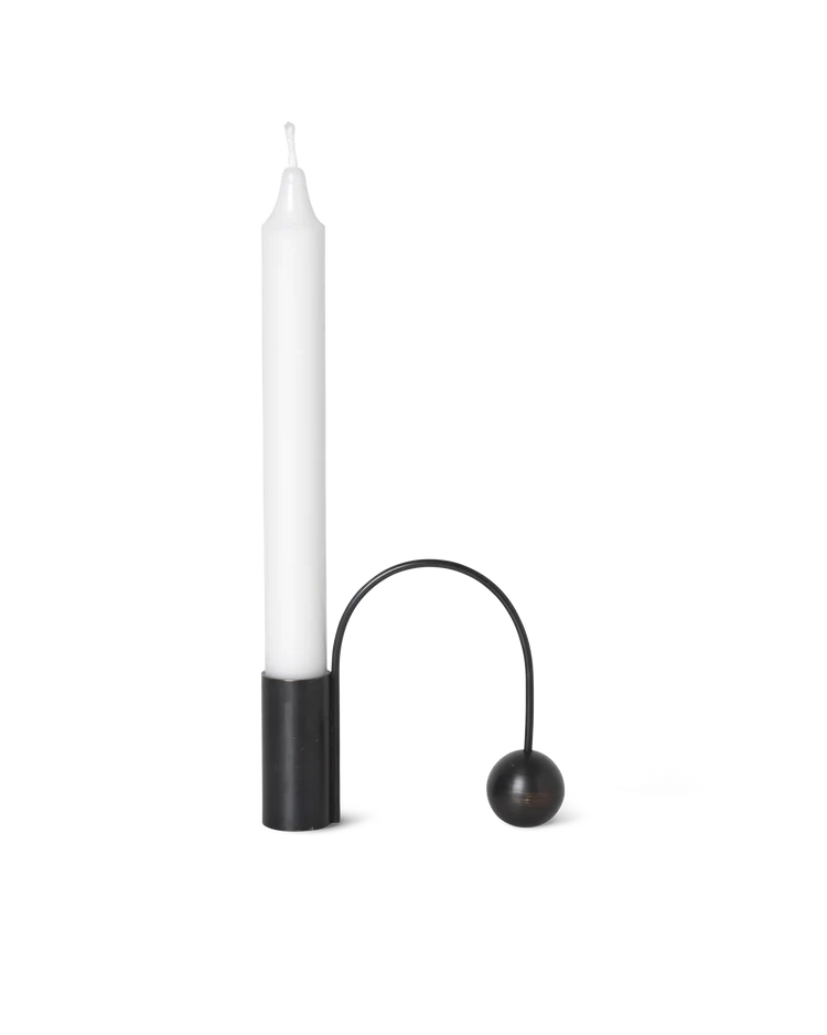 Ferm Living Balance Candle Holder - Black Brass