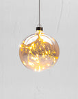 Stellar Haus Champagne Sphere Hanging Glass Light